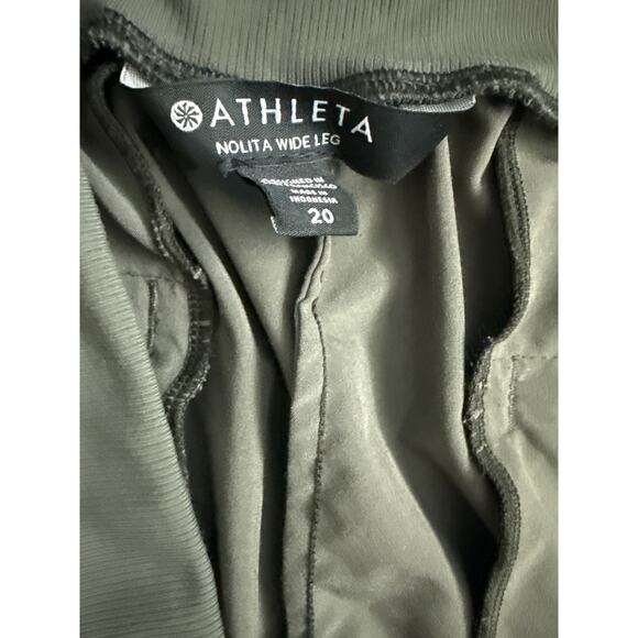 Athleta Plus Nolita Wide Leg City Pants Mountain Olive Size 20 - Picture 8 of 10